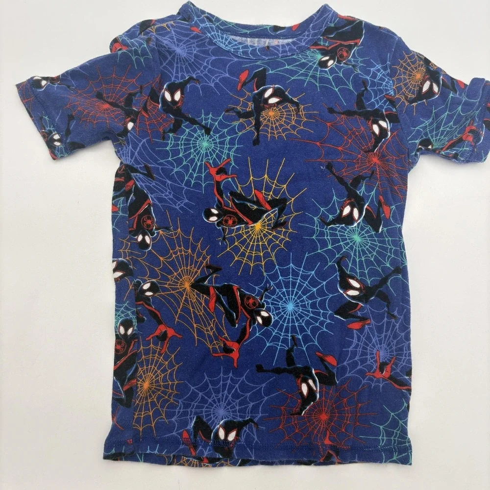 Marvel‎ Pajama Top Kids 12 Blue Spider-Man Across Spider-Verse Graphic Shirt
